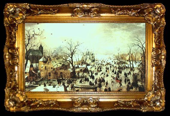 framed  Hendrick Avercamp Winter Landscape, ta009-2
