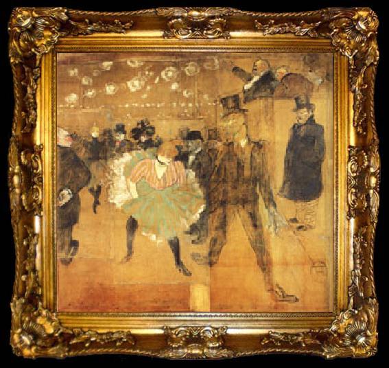 framed  Henri De Toulouse-Lautrec Dancing at he Moulin Rouge, ta009-2