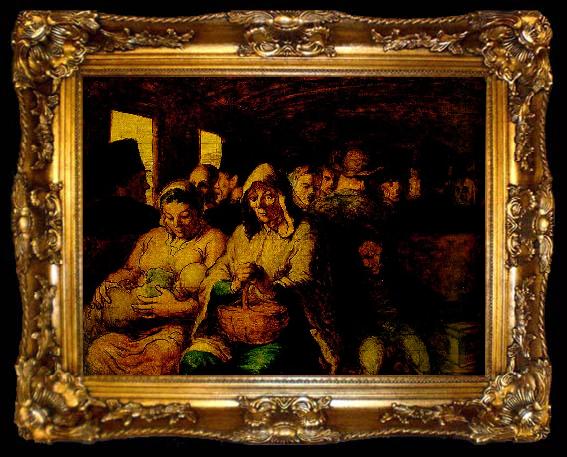 framed  Honore  Daumier The Third Class Carriage, ta009-2