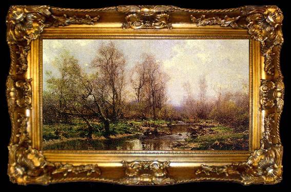 framed  Hugh Bolton Jones River Landscape, ta009-2