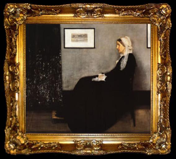 framed  James Abbott McNeil Whistler Arrangement in Gray and Bloack No.1;Portrait of the Artist