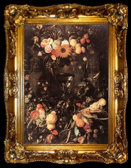 framed  Jan Davidsz. de Heem Fruit and Flower, ta009-2