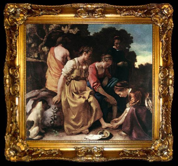 framed  Jan Vermeer Diana and her Companions, ta009-2