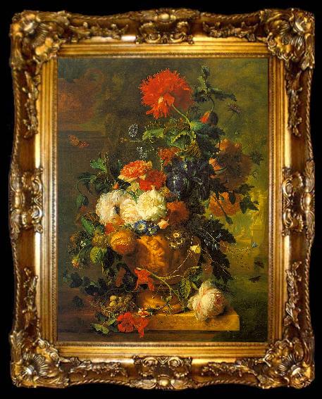 framed  Jan van Huysum Flowers, ta009-2