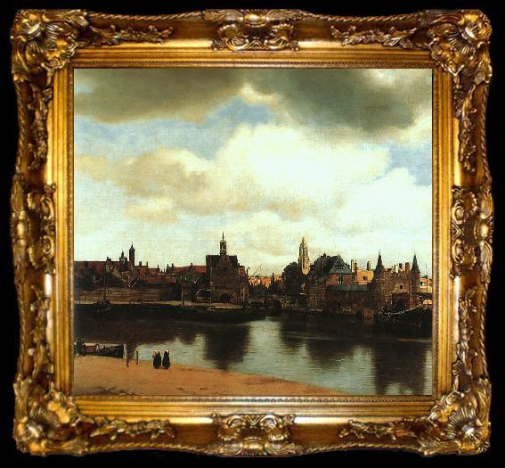 framed  JanVermeer View of Delft, ta009-2