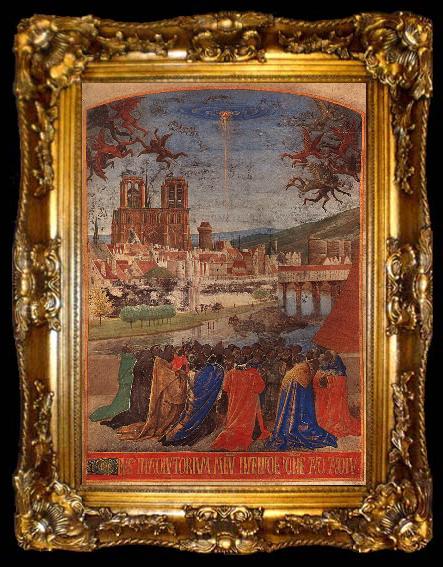 framed  Jean Fouquet Descent of the Holy Ghost upon the Faithful, ta009-2