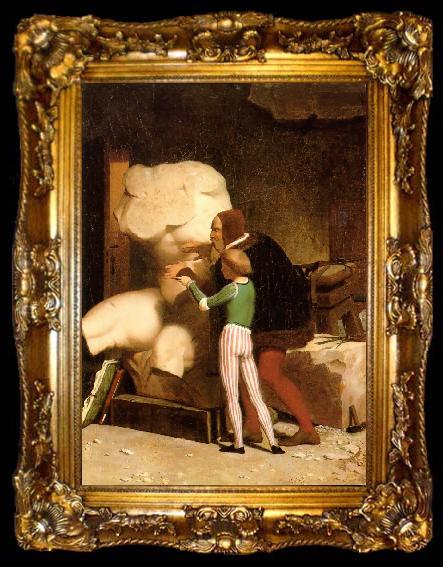 framed  Jean Leon Gerome Michelangelo, ta009-2