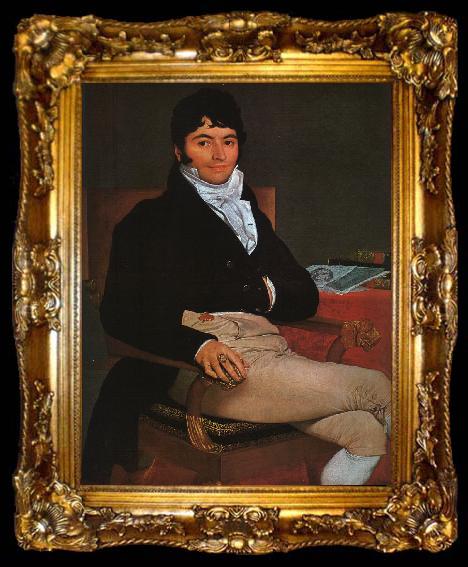 framed  Jean-Auguste Dominique Ingres Portrait of M.Philibert Riviere, ta009-2