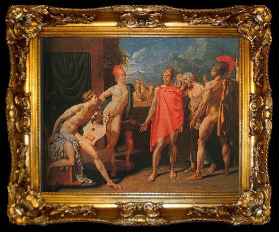 framed  Jean-Auguste Dominique Ingres The Ambassadors of Agamemnon in the Tent of Achilles, ta009-2