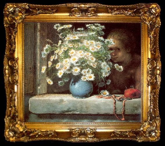 framed  Jean-Franc Millet Bouquet of Daisies, ta009-2