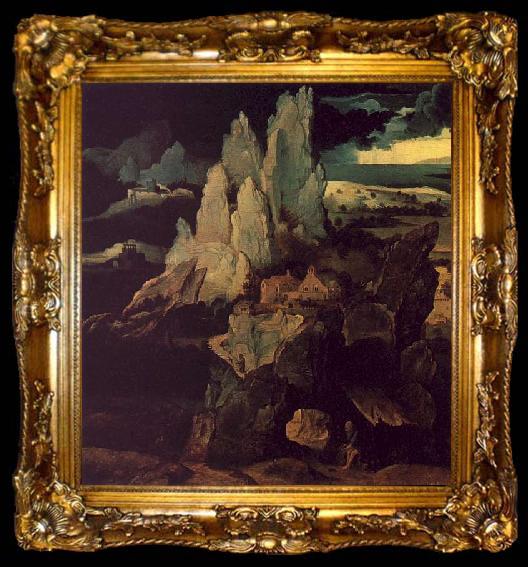 framed  Joachim Patenier Saint Jerome in a Rocky Landscape, ta009-2