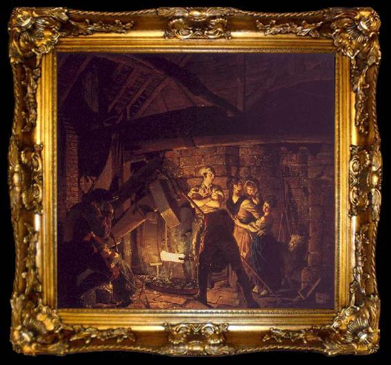 framed  Joseph Wright The Forge, ta009-2