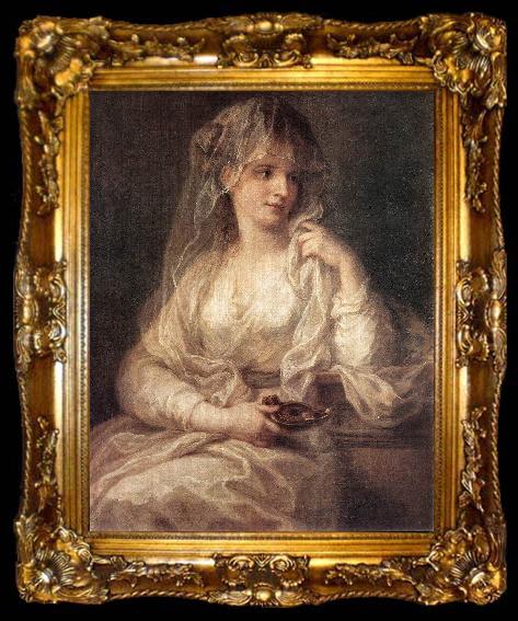 framed  KAUFFMANN, Angelica Portrait of a Woman Dressed as Vestal Virgin sg, ta009-2