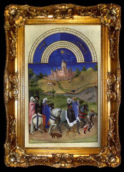 framed  LIMBOURG brothers Les trs riches heures du Duc de Berry: Aout (August) sg, ta009-2