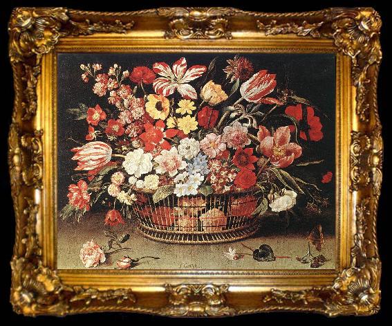 framed  LINARD, Jacques Basket of Flowers 67, ta009-2