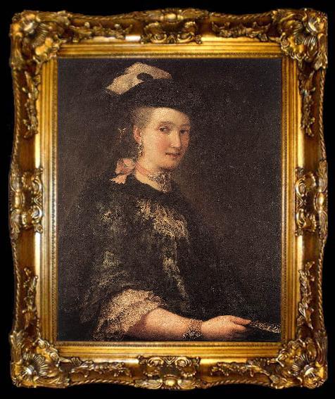 framed  LONGHI, Alessandro Portrait of a Lady d, ta009-2