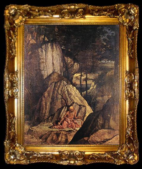framed  LOTTO, Lorenzo Penitent St Jerome sg, ta009-2