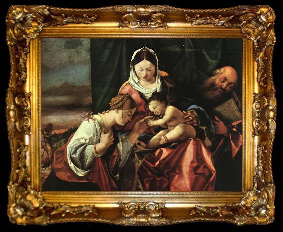 framed  LOTTO, Lorenzo The Mystic Marriage of St. Catherine sg, ta009-2