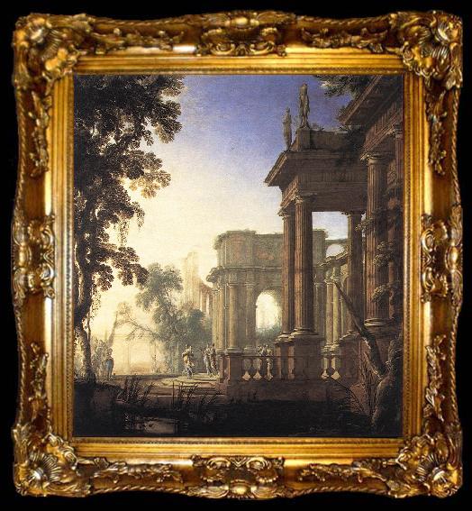 framed  MAUPERCHe, Henri Landscape with Jephthah and his Daughter w, ta009-2