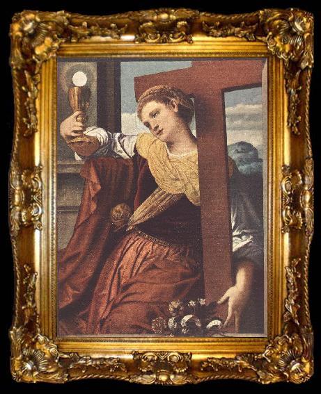 framed  MORETTO da Brescia Allegory of Faith sg, ta009-2