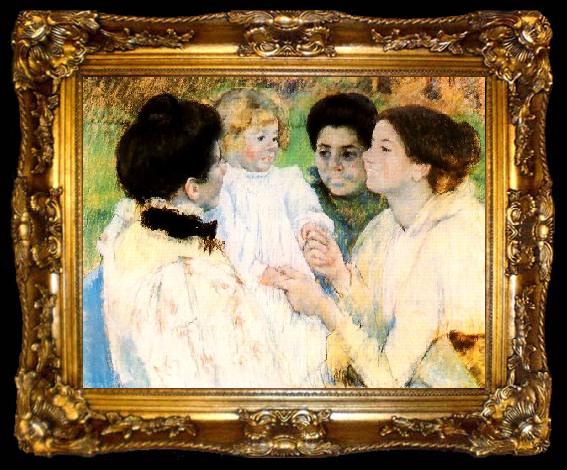 framed  Mary Cassatt Women Admiring a Child, ta009-2