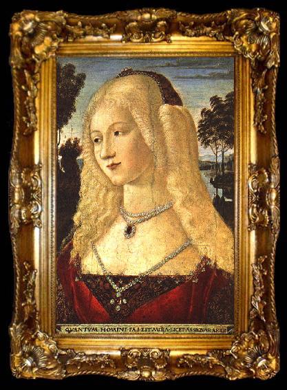 framed  Neroccio Portrait of a Lady 2, ta009-2
