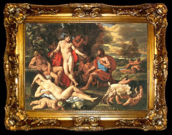 framed  Nicolas Poussin Midas and Bacchus, ta009-2