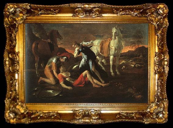 framed  Nicolas Poussin Tancred and Erminia, ta009-2