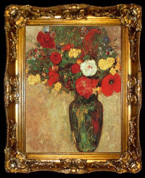 framed  Odilon Redon Vase with Flowers, ta009-2