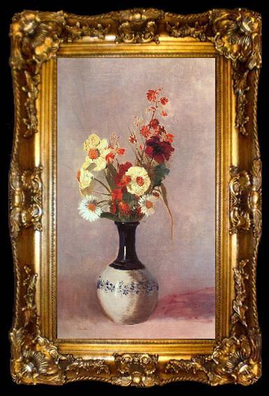 framed  Odilon Redon Vase of Flowers, ta009-2