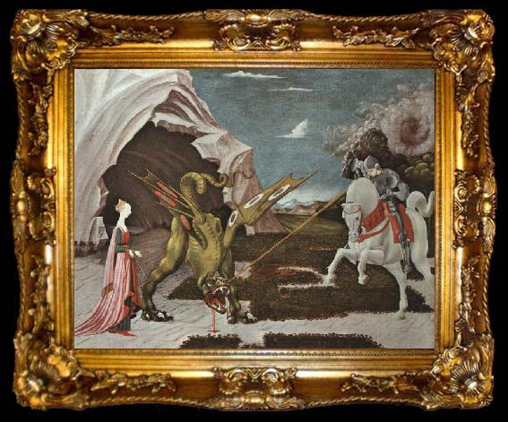 framed  Paolo Ucello St.George and the Dragon, ta009-2