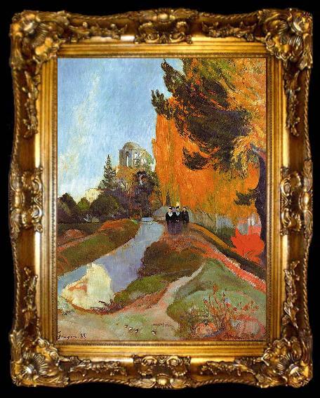 framed  Paul Gauguin The Alyscamps at Arles, ta009-2
