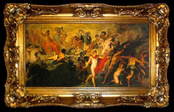 framed  Peter Paul Rubens The Council of the Gods, ta009-2