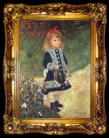 framed  Pierre Renoir Girl and Watering Can, ta009-2