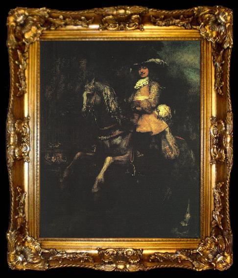 framed  Rembrandt Frederick Rihel on Horseback, ta009-2