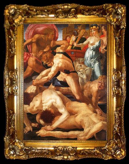 framed  Rosso Fiorentino Moses Defending the Daughters of Jethro, ta009-2