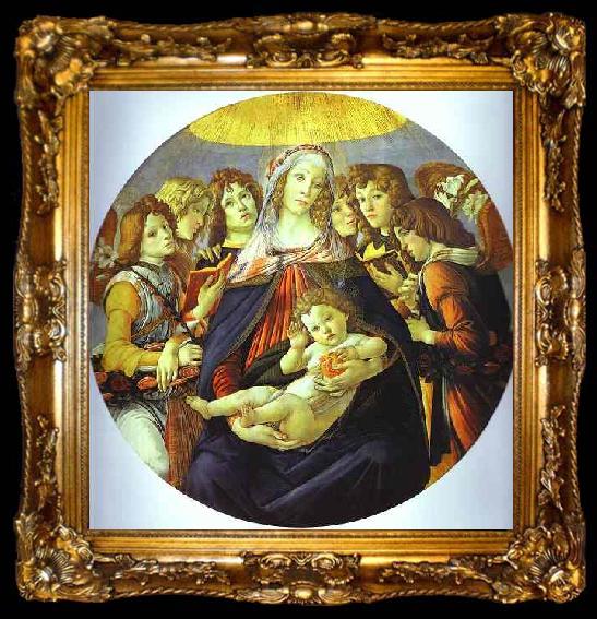 framed  Sandro Botticelli Madonna of the Pomegranate, ta009-2