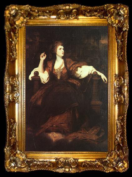 framed  Sir Joshua Reynolds Portrait of Mrs Siddons as the Tragic Muse, ta009-2