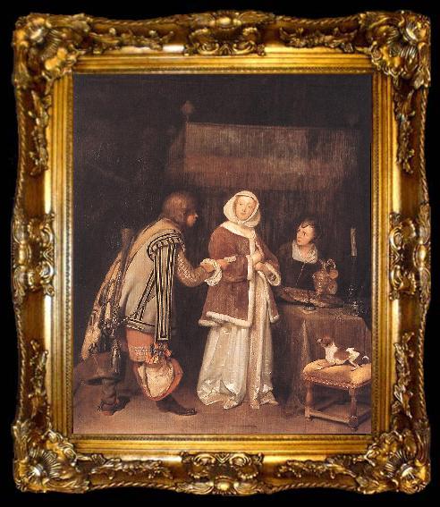 framed  TERBORCH, Gerard The Letter dh, ta009-2