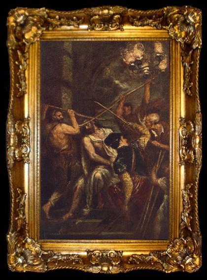 framed  TIZIANO Vecellio Crowning with Thorns st, ta009-2