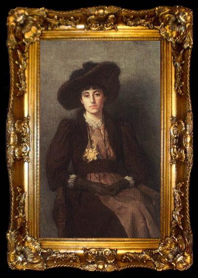 framed  Theodore Clement Steele Portrait of Daisy, ta009-2