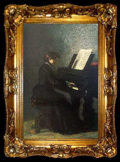 framed  Thomas Eakins Elizabeth at the Piano, ta009-2