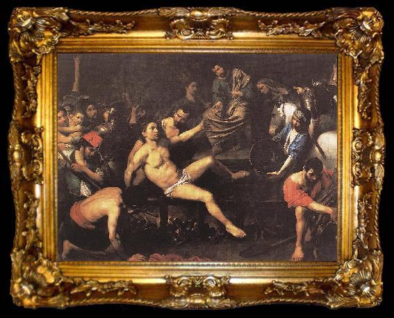 framed  VALENTIN DE BOULOGNE Martyrdom of St Lawrence et, ta009-2