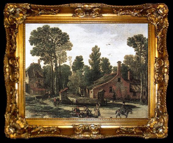 framed  VELDE, Esaias van de Ferry Boat (detail), ta009-2