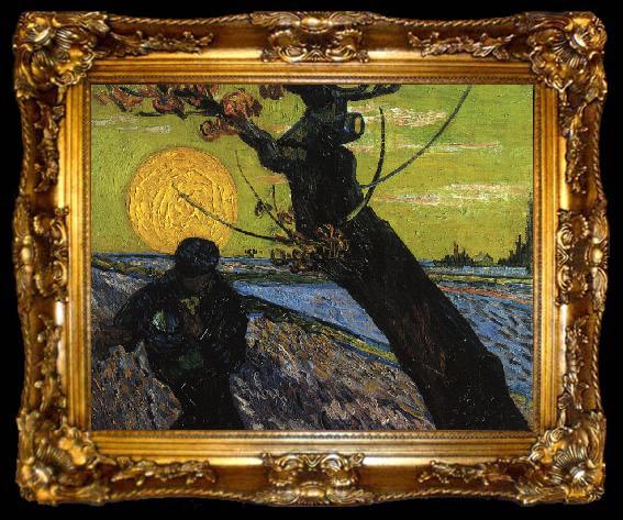 framed  Vincent Van Gogh The Sower, ta009-2