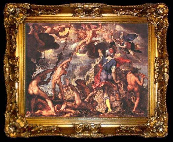 framed  WTEWAEL, Joachim The Battle Between the Gods and the Titans iyu, ta009-2