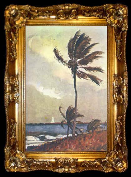 framed  Winslow Homer Palm Tree, Nassau, ta009-2