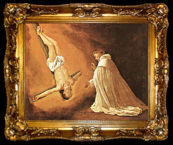 framed  ZURBARAN  Francisco de The Apparition of Apostle St Peter to St Peter of Nolasco, ta009-2