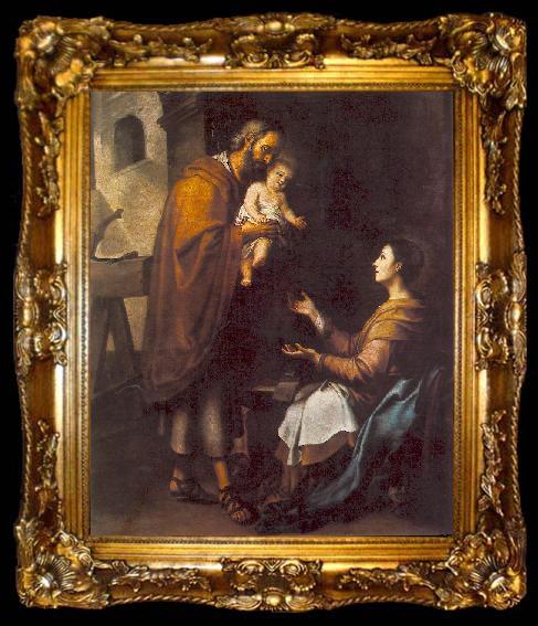 framed  MURILLO, Bartolome Esteban The Holy Family g, ta009-2