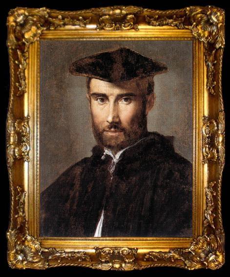 framed  PARMIGIANINO Portrait of a Man ag, ta009-2